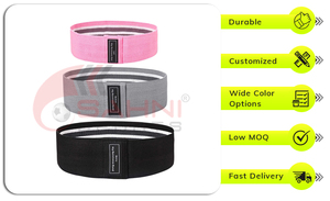 Bandas de Resistencia Antideslizantes de Tela, Bandas de Resistencia Elásticas Premium para Fitness, Bandas de Entrenamiento de Estiramiento Multinivel - Product Image 4
