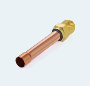 Raccord de condenseur en laiton 1/2, tube en cuivre 8 cm 23G 3/4-16 SAE 45 °   Raccord de réfrigérant AC brasé Flare 1050 PSI Inde - Product Image 5