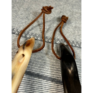 Fourchette et cuillère de service en corne écologiques de haute qualité avec manche finition antique, design artisanal, pour fêtes, par un vendeur indien - Product Image 3