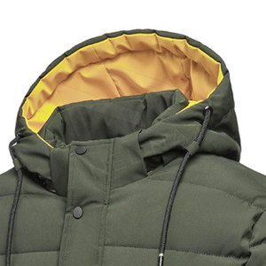Outdoor Warm <b>Long</b> Sleeve Puffer <b>Jacket</b> Winter <b>Men's</b> Hooded Waterproof High Street Fashion Custom Plus Size Stand Adults Solid - Product Image 2