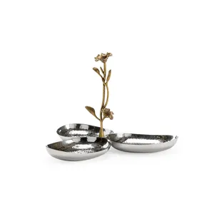 Cuenco Metálico Premium Hecho a Mano, Artículo de Lujo para la Sala de Estar, para Hogares Contemporáneos, Zahid Exports India, Estilo Moderno, Plateado, Seguro - Product Image 1