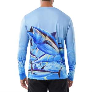 Camisas de pesca transpirables de alta calidad personalizadas OEM para hombre, ropa deportiva de manga larga, temporada de invierno, diseño de sublimación de patrón sólido - Product Image 6