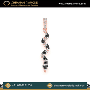 Personalizado 10K oro sólido minimalista joyería fina blanco y negro serpiente Animal colgante collar diamante Natural estilo Hip Hop de moda - Product Image 5