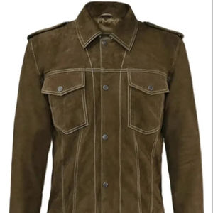 Durable Winter <b>Motorcycle</b> Suede Leather <b>Jacket</b> Offering Soft Feel Stylish Cut Premium Stitching Windproof Waterproof - Product Image 1