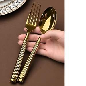 Juego de cuchara y tenedor de Metal moderno y decorativo, cubiertos de nuevo diseño, cubiertos para utensilios de cocina, hoteles y bodas - Product Image 1