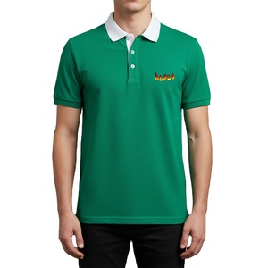 Camisa Polo para Hombre, Informal, de Algodón, Transpirable, de Manga Corta, con Cuello, Cómoda, Ajustada, para Verano, Uso Diario, Oficina - Product Image 1