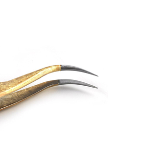 Pince à épiler à pointe en fibre d'acier inoxydable japonais de marque privée avec règle à la fin pince à cils pour pince à cils à 90 degrés - Product Image 6