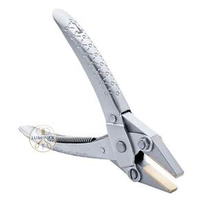 Pince à bec plat en acier inoxydable LUMINEX IMPEX Lub=77, légère, pour la fabrication de bracelets et la création de bijoux DIY, outils et équipements de bijouterie - Product Image 4