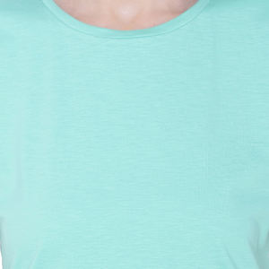 T-shirts à la mode 100% coton pour femmes de haute qualité couleur unie à manches courtes Logo personnalisé décontracté XL pas cher en gros T-shirts vierges - Product Image 6