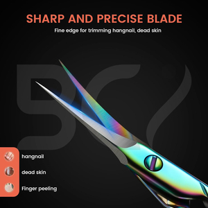 Ciseaux à ongles multicolores pour manucure, soin des ongles, meilleur produit, vente chaude, ciseaux à cuticules multifonctionnels - Product Image 2