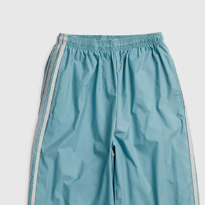 Pantalon coupe-vent évasé pour femmes en toile à boutons personnalisés en gros avec tissu imperméable et respirant - Product Image 3