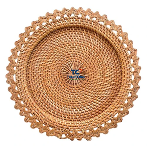 Sets de table en rotin naturel de vente chaude élégance pour décor de table dans la décoration de vaisselle de fête maison - Product Image 1