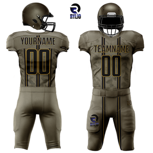 Ensemble de maillots et pantalons de football américain personnalisés de qualité supérieure Pro Stitch Tackle Twill Respirant Team Uniform OEM Factory - Product Image 1