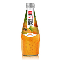 Exporteur Uit Vietnam Drankdrank Voordelen Van Basilicumzaden 290Ml Glazen Fles Basilicumzaad Sap Met Drakenvruchtensap