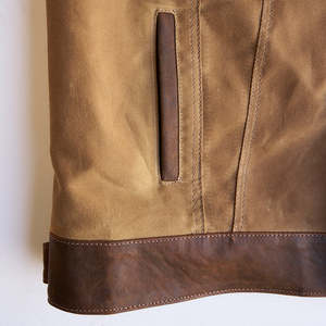 2025 nueva llegada logotipo personalizado transpirable hombres cuero chaleco chaqueta lona Reversible invierno temporada venta al por mayor nuevo diseño - Product Image 6