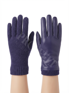Gants en cuir chauds et pratiques pour le quotidien, avec panneau arrière en tricot Palm Gear sur mesure et poignets ajustables pour un confort optimal et un contrôle climatique - Product Image 4