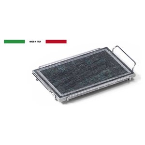Plaque à savon Ompagrill DS25 38 (38x25cm) avec support pliable pour plancha et grill - Product Image 1