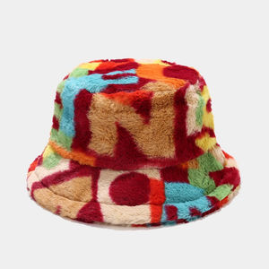 BSBH 2024 Denim <b>Bucket</b> <b>Hat</b> Custom Logo Luxury Furry Fuzzy Fishermen Faux Fur for Men and <b>Women</b> Winter Accessory - Product Image 6