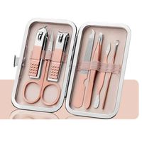 Kit d'outils de manucure et de pédicure Ensemble de toilettage professionnel pour ongles avec étui de voyage comprenant des ciseaux à ongles et des outils de soins personnels