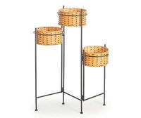 Desain buatan tangan keranjang penanam rotan dalam ruangan dan balkon dekorasi pot bunga wadah tanaman Mini