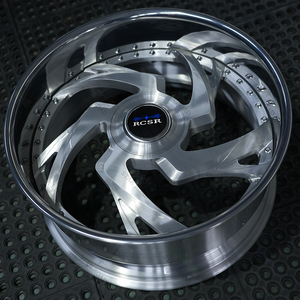 RCSR 2 pièces, roues en aluminium brossé forgé chromé à lèvre profonde, 20/22/24/26 pouces, pour <span class=keywords><strong>Chevrolet</strong></span> Impala Pontiac Oldsmobile Forgatos RUCC - Product Image 2