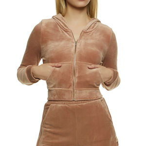 Women Winter <b>Velvet</b> Tracksuit Set with Soft Velour Fabric Zipper <b>Hoodie</b> and Sweatpants Top Selling <b>Velvet</b> Tracksuit - Product Image 4