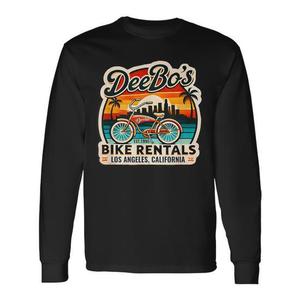 T-shirt a maniche lunghe Deebo's Bike Rentals, T-shirt promozionali con motivi della cultura pop degli anni '90 e Beach Cruiser - Product Image 1