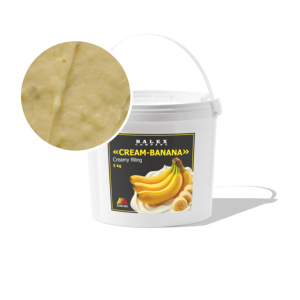 TM Golden Mile Crème fourrée crémeuse thermostable aromatisée à la banane en seau plastique 5kg avec une durée de conservation de 12 mois - Product Image 1