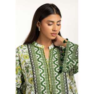 Conjunto Coordinado Bohemio con Estampado Cruzado IPST-55015, Conjunto de 2 Piezas con Pantalones Cortos de Crepé para Primavera/Verano, Talla XS - Product Image 3