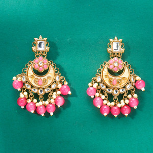 Pendientes de araña indooccidental de lujo, nácar con chapado en Mehndi, joyería de moda para mujer - Product Image 4