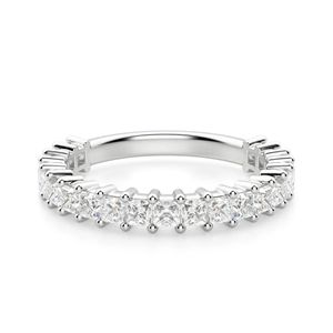 Bague de fiançailles et de mariage semi-éternelle en or rose 14 carats avec diamant de laboratoire taille princesse pour femme RITZIN - Product Image 6