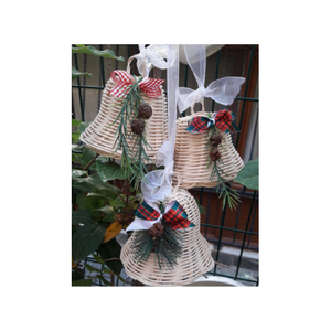 Vente chaude à la main rotin cloche ornements décoration d'arbre de Noël fête de vacances et utilisation saisonnière Vietnam - Product Image 1