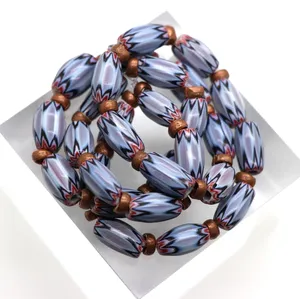 Perles de verre au chalumeau en cristal Chevron Vintage perles décoratives multicouches fabriquées à la main pour la fabrication de bijoux et l'artisanat-Vente en gros - Product Image 5