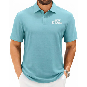 Chemises décontractées pour hommes sur mesure de style nouveau, tricotées en coton 100% respirant, séchage rapide, manches courtes, haute qualité - Product Image 1