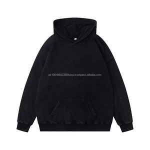 เสื้อฮู้ดดี้ปักลายแบบกำหนดเอง 350 แกรม ผ้าซันเฟด ทรงโอเวอร์ไซส์ สตรีทแวร์ ยูนิเซ็กส์ ผ้าฝ้ายเนื้อหนัก สไตล์ดิสเทรส สำหรับผู้ชาย ล้างสีแบบแอซิดวอช - Product Image 5