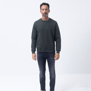 Personalizado 100% algodón de alta calidad regular sudaderas manga hombres cuello redondo pulóver sudadera - Product Image 2