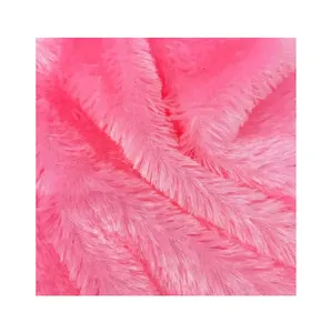 Wholesale Supplier of Long Hair Fur Cloth with Stiff Backing Superb Quality 20mm Faux Fur Plush Fabric for Shawls and Footwear