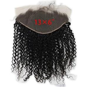Vente en gros Naturel Noir Couleur 100% Lâche Vague Profonde 13*4 Pouces Frontal Extensions de Cheveux Humains Trame Droite Extensions de Cheveux Naturels - Product Image 1