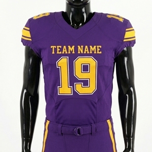 Conjunto de Uniforme de Fútbol Americano Personalizado, Camisetas de Equipo Sublimadas, Malla Transpirable de Poliéster, Cuello en V, Cintura Elástica con Cordón - Product Image 5