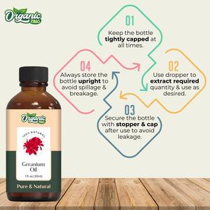 Huile de géranium bio Zing Huile essentielle 100% pure Soins de la peau naturels et utilisation industrielle Emballage personnalisé à bas prix disponible - Product Image 6