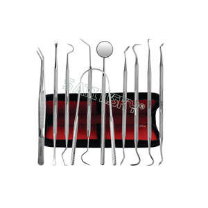 High Quality Professional 10-Piece Stainless Steel Manual Dental <b>Kit</b> Tools <b>Plaque</b> <b>Remover</b> & Tartar Care Oral Care <b>Kit</b> - Product Image 1