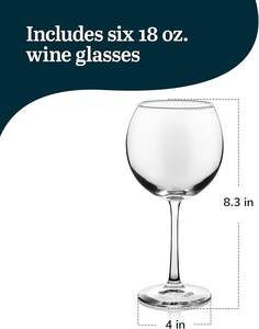 แก้วไวน์แดงแบบขายส่ง แก้วทรงบอลลูนคริสตัล ก้านยาว เป็นมิตรกับสิ่งแวดล้อม ทำด้วยมือ ทันสมัย ความจุ 18.25 ออนซ์ - Product Image 5