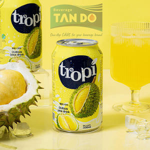 330ml Vietnam OEM ODM fábrica directa Etiqueta Privada bebida enlatada jugo de Durian con puré con sabor a Aloe Vera - Product Image 1