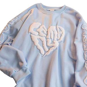 Vente en gros chandail uni personnalisé de qualité supérieure 100% coton sweat shirt imprimé graphique logo brodé pull hommes sweat ras du cou - Product Image 1