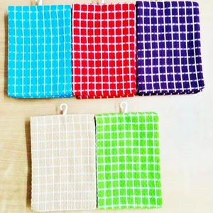 100% coton tissé vérifie les serviettes de cuisine personnalisable Logo & Design imprimé motif usage domestique fabriqué en inde - Product Image 1