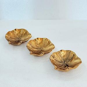 ถ้วยผลไม้แห้งลายต้นแปะก๊วยทำจากอะลูมิเนียมหรูหราทันสมัยทำด้วยมือน้ำหนักเบาจากอินเดียโดย R B ต่างประเทศสำหรับงานแต่งงาน - Product Image 3