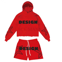 Conjunto de Sudadera con Capucha y Pantalones Deportivos de 2 Piezas para Hombre con Logotipo Personalizado OEM, Ropa Urbana Reversible Ecológica de Poliéster/Algodón