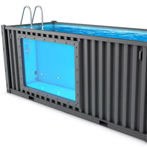 Piscinas de contenedores integradas para nadar al aire libre, piscinas de contenedores de fibra de vidrio para el hogar, piscina de 20 pies y 40 pies - Product Image 1