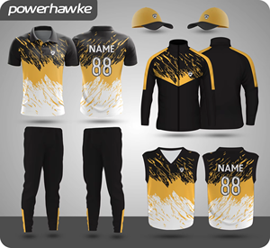 Prohawke Impreso Poliéster Cricket Uniforme Jerseys Equipo Hombres Uniforme Conjunto Deportes Lleva Uniformes de críquet - Product Image 3