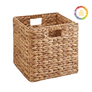 Natural Fiber Hyacinth <b>Basket</b> for Home Storage Solutions - Product Image 4